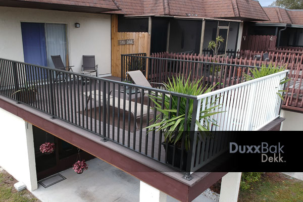 image of a DuxxBak Dekk residential dekk over carport.