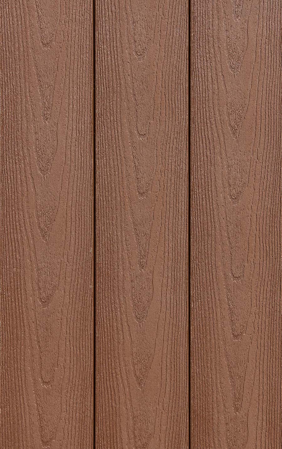 Image of composite decking color Tanned Leather for DuxxBak Decking in an armor cap finish.